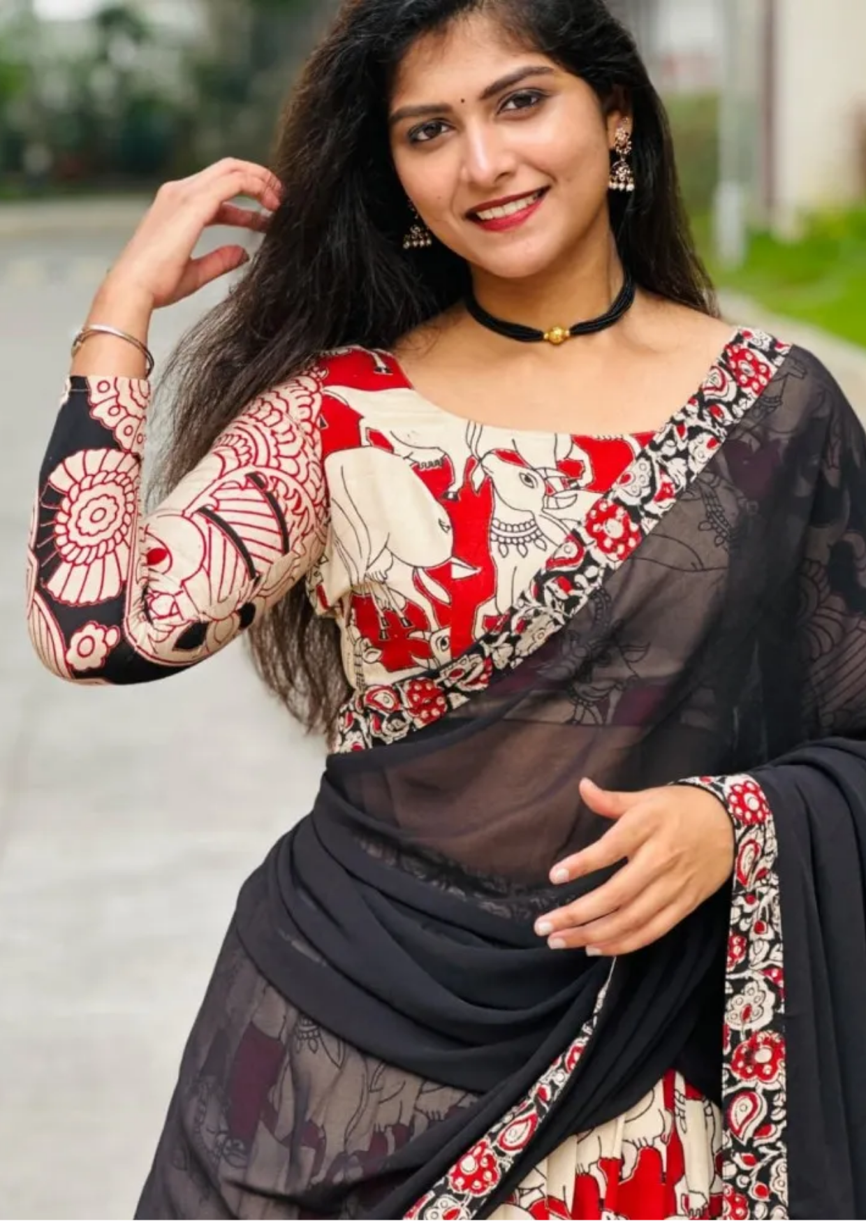 Kalamkari Heritage Riyon Cotton Lehenga Choli Set