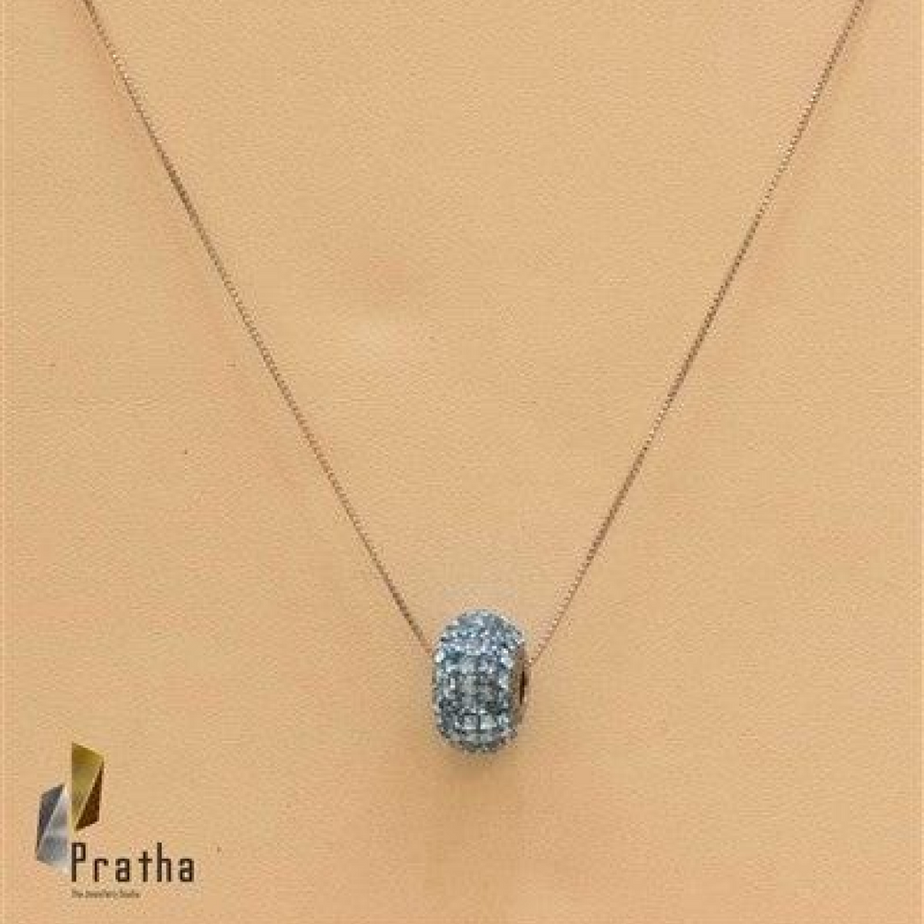 Blue Ring  Pendant With Chain