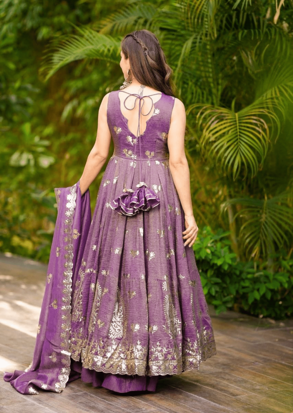 Regal Cosmos Embroidered Anarkali Set with Dupatta